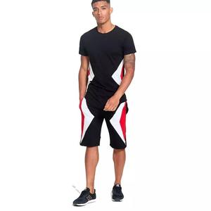 Ensemble de t-shirt et short pour homme en tissu velours léger et respirant en polyester/coton, personnalisé, fabriqué au Pakistan - Product Image 1
