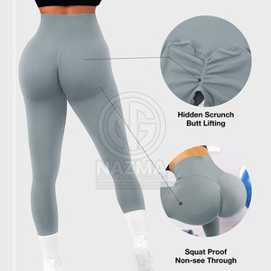 Women's <b>Scrunch</b> Butt <b>Leggings</b> Fitness Wear Workout Activewear Elastic Waist Seamless Lightweight Spandex/Polyester Quick Dry - Product Image 2