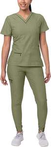 Ensemble de blouses d'hôpital élégantes pour femmes, couleur bleu marine - Product Image 2
