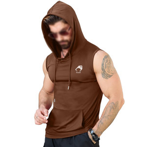 Chemises sans manches à capuche de sport de haute qualité à séchage rapide, prix bas, chemises sans manches à capuche de sport - Product Image 1