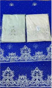 Tissu George non-tissé brodé de dentelle multicolore pour fille, style ethnique, lourdement perlé, en promotion par l'exportateur - Product Image 3