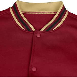 Baseball <b>Jackets</b> With <b>Leather</b> Sleeves Wholesale Long Sleeve Windproof Quilted Men Varsity <b>Jacket</b> - Product Image 6