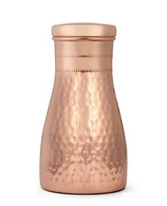 Botella de agua de cobre con acabado liso, artículos de bebida premium para la salud, ayurvédicos, ecológicos, reutilizables, a prueba de fugas, para gimnasio, oficina, viajes. - Product Image 2