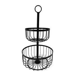 Best Selling Iron Wire Kitchen Counter <b>Storage</b> <b>Basket</b> Tiered Fruit and <b>Vegetable</b> Rack Durable Customized Size Shape - Product Image 4