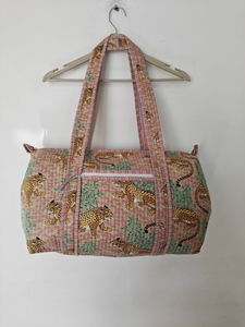 Bolsa de Lona Acolchada Ligera con Estampado de Leopardo de Algodón Shree Balajee, Cierre de Cremallera, Correas Ajustables, Gran Capacidad - Product Image 5