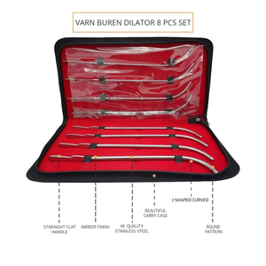 Ensemble de dilatateurs urétraux Van Buren, 8 pièces, acier inoxydable de qualité supérieure, urologie, réutilisables, incurvés, instruments médicaux chirurgicaux pour hommes - Product Image 2