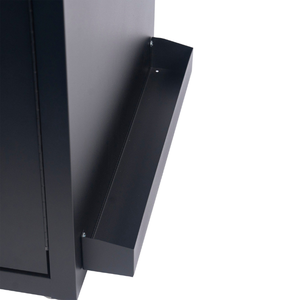 Armoire à outils en acier noir mat avec 2 étagères verrouillables de 91 cm, revêtement en poudre, OEM pour garage, atelier, usage industriel - Product Image 2