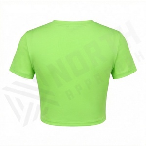 Camiseta Corta de Moda para Mujer, Transpirable, de Algodón, Informal, para Gimnasio, Estilo Boutique, Ropa Deportiva de Tendencia - Product Image 2