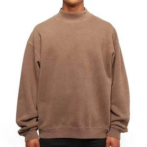 เสื้อสเวตเชิ้ตแฟชั่นคุณภาพสูง ผ้าฝ้ายฟลีซ 100% เนื้อหนา ทรงปกติ คอเต่าสูงแบบปลอม พิมพ์ลาย กันลม เป็นมิตรกับสิ่งแวดล้อม - Product Image 1