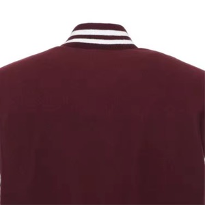 Fabricants de vêtements sur mesure, veste de baseball en cuir de vache personnalisée avec broderie sur le devant, style streetwear pour hommes - Product Image 4