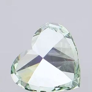 Diamant vert de 5 carats cultivé en laboratoire, taille cœur, clarté VVS2, couleur verte fantaisie, diamant non monté - Product Image 3