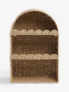 Étagère murale décorative à 3 niveaux en jonc de mer, faite à la main, style coquillage, pour une décoration naturelle et idéale pour la chambre de bébé. - Product Image 6