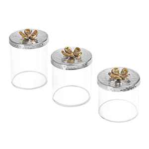 Handmade Exclusive Quality acrylic <b>Sweets</b> Boxes With Metal Lid Set of 3 Different Sizes Table Top <b>Sweets</b> <b>Box</b> - Product Image 2