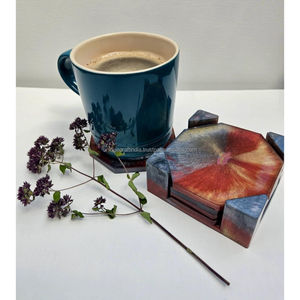 Premium Resin Glitter <b>Marble</b> <b>Coasters</b> Handmade Elegant Sparkling Drinkware Stylish Modern Tabletop Decor Artistic Resin Craft - Product Image 4