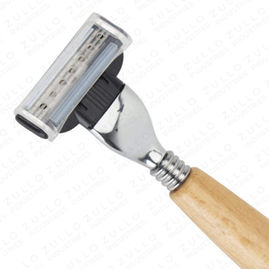 Rasoir de sécurité à double tranchant avec manche en bois naturel, outil de toilettage pour hommes, avec options de logo personnalisé OEM - Product Image 6