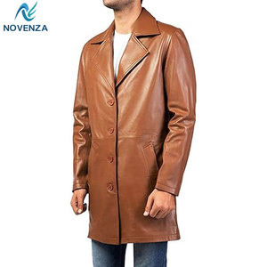 Manteau Trench Élégant Réversible en Cuir Véritable pour Homme, Doublure Chaude Hiver, Vêtement d'Extérieur Sur Mesure pour le Voyage et le Style Quotidien - Product Image 3