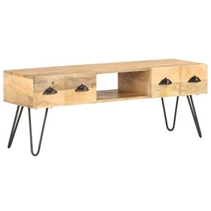 Supporto TV Mango in legno massello 47.2 \ "x13.8 \" x17.7 \ "eleganti e durevoli supporti TV - Product Image 1