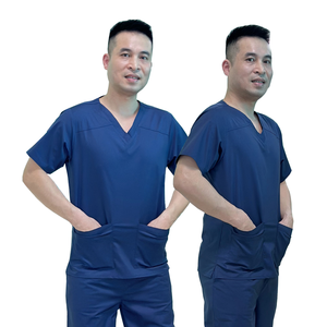 ชุดเครื่องแบบขัดทางการแพทย์ผ้าเรยอนผ้าใยสังเคราะห์เนื้อนุ่มใส่สบายสำหรับผู้หญิงผู้ชายสำหรับโรงพยาบาล - Product Image 1