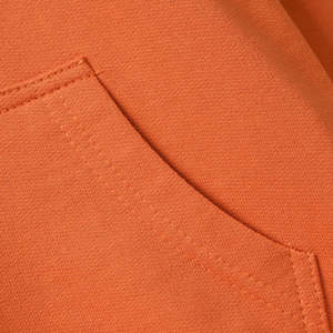 ผู้ผลิตเสื้อผ้าขายส่ง เสื้อฮู้ดเด็ก ผ้าคอตตอนหนานุ่ม เสื้อฮู้ดขนแกะอย่างดี เสื้อฮู้ดสำหรับออกกำลังกายและเล่นกีฬา สีส้ม - Product Image 3