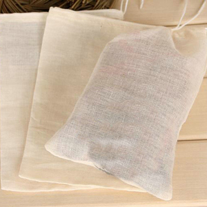 Sacs à cordon en coton blanc imprimé, réglables, lavables, écologiques, petites, moyennes et grandes tailles - Product Image 4