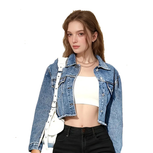 Denim <b>Jacket</b> Women's Women's Autumn New Fashion Loose <b>Sequins</b> Long-sleeved Short Denim <b>Jacket</b> - Product Image 5