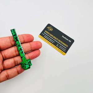 Cuchilla de Afeitar para Peinar el Cabello, Estilo Anillo Verde, de Acero Inoxidable, con Impresión de Logotipo Personalizado - Product Image 3