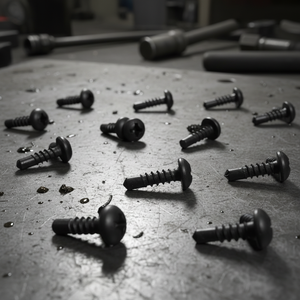 Tornillos de Anclaje para Concreto PDC de Alta Resistencia con Cabeza Plana - Acero al Carbono con Recubrimiento Negro, Accionamiento Phillips, Rosca Estándar, Grado 4.8 6.8 - Product Image 1