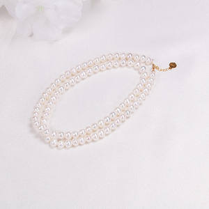 Collar de Perlas de Agua Dulce Zhuji, Cadena de Perlas Pequeñas de Alto Brillo, Joyería Natural Simple al por Mayor - Product Image 3