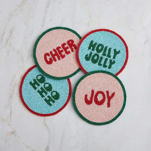 New Arrival Embroidery Seed <b>Bead</b> <b>Coaster</b> Set For Home Cafes Christmas Ornament Table Protection Mat For Dining Coffee Tabletop - Product Image 1