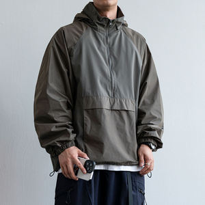 เสื้อแจ็คเก็ตฮู้ดดี้ไนลอนกีฬาผู้ชายแบบสั่งทำพิเศษ ดีไซน์สวย คุณภาพสูง กันลม สไตล์วินเทจย้อนยุค กันน้ำ เหมาะสำหรับวิ่งกลางแจ้ง - Product Image 2