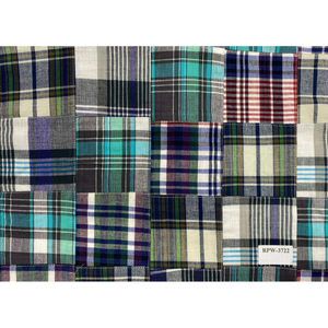 Plaid <b>Flannel</b> Fabric Organic Eco-Friendly Lightweight 43/44" 120GSM Woven Combed Yarn Rib RPW-3727 for Apparel Sweatshirt Men - Product Image 2