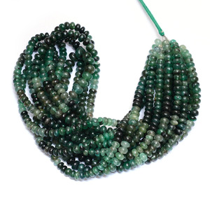 Emerald 5mm-7mm Gemstone Smooth Rondelle <b>Beads</b> Natural Multi Green Emerald Semi Precious Gemstone <b>Loose</b> <b>Beads</b> For Jewelry Making - Product Image 5