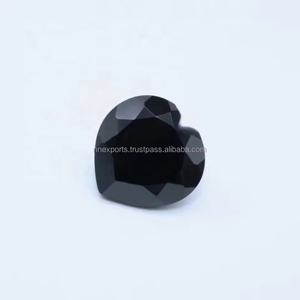 Pierres précieuses en spinelle noire naturelle de qualité AAA, taille cœur facettée, certifiées IGI, 6 mm, prêtes à l'achat – Nouveautés - Product Image 1