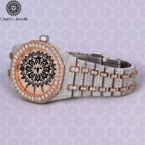Charm_Jewells Stainless Steel <b>Diamond</b> <b>Watch</b> Round Analog Dial Sapphire Crystal Luxury Fashion Unisex Butterfly Clasp - Product Image 2