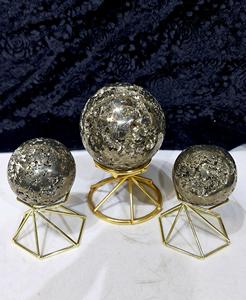 Sphère de Pyrite Naturelle du Pérou de Qualité Supérieure pour Décoration Intérieure, Énergie de Prospérité et Affichage Feng Shui – Disponible Mondialement - Product Image 5
