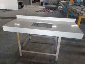 Losas de cuarzo blanco puro para encimeras y tocadores - Product Image 5