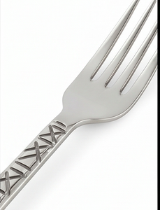 Ensemble de couverts élégants en acier inoxydable gravé, finition miroir haute brillance, résistant à la rouille, vaisselle de mariage, couverts argentés - Product Image 2