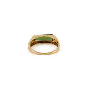 Anillo de Turmalina Verde en Forma de Baguette de Oro Amarillo K18, Últimas Novedades Personalizadas, Regalo de Aniversario - Product Image 6