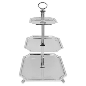 <b>3</b> <b>Tier</b> Stainless Steel <b>Cake</b> <b>Stand</b> Rectangle Shape Reusable Hand Wash Only Dessert Displays for Celebrations <b>Cake</b> <b>Stand</b> - Product Image 4