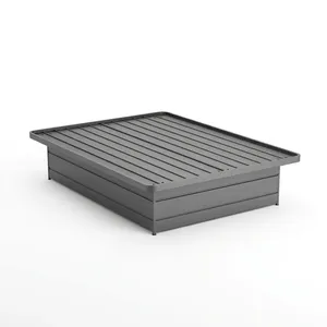 <b>King</b> Size Modern Iron Foldable <b>Platform</b> <b>Bed</b> Frame Durable Metal <b>Bed</b> for Commercial Hotel Use - Product Image 2