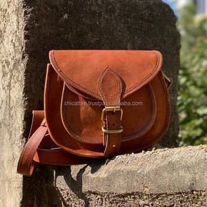 Cuir de chèvre naturel 7*9 Sling Crossbody Bag Unisex Luxury Vintage Canvas Doublure Versatile Real Leather Shoulder Handbags - Product Image 4