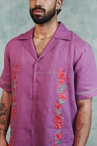Men Casual <b>Button</b> <b>Up</b> Shirt Cotton <b>Short</b> <b>Sleeve</b> Summer Wear Custom Logo Wholesale Price - Product Image 4