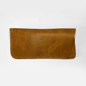 Genuine Leather <b>Glasses</b> Pouch Luxury Soft Cowhide Spectacles <b>Case</b> Slim Handmade Sunglasses Cover Travel Bag LGC-0143 - Product Image 4