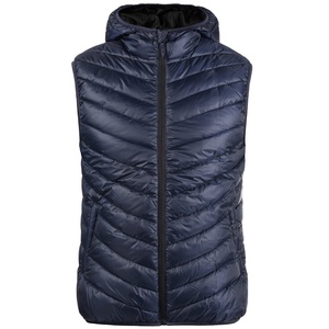 Gilet matelassé noir léger personnalisé pour hommes, gilet sans manches zippé pour l'hiver, gilet pour l'extérieur - Product Image 2
