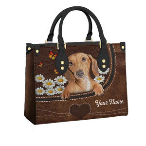 Bolso de Mano de Cuero con Estampado de Lindo Perro Dachshund para Mujer, Impresión Bajo Demanda, Dropshipping, Bolso de Hombro Elegante y Lujoso, Bolso Cruzado - Product Image 1
