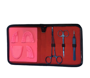 Instruments dentaires manuels ergonomiques bleus, outils dentaires de précision, ensemble chirurgical réutilisable de classe I, étui personnalisé - Product Image 1