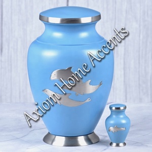 Ornate Brass Cremation Urn With Hand-Etched Details Secure Lid for Ashes Premium <b>Memorial</b> by Axiom Home Accents - Product Image 2