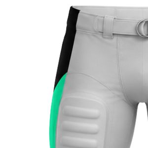 White and Mint American Football Shorts Padded <b>Athletic</b> Team Uniform Breathable Lightweight Comfortable for Match - Product Image 6