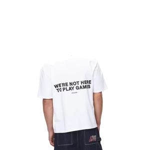 Oversized Retro 100% Cotton Men's T-Shirts High Quality Printed Custom Logo Loose Fit Street Style Custom Designs High GSM Shirt - Product Image 1