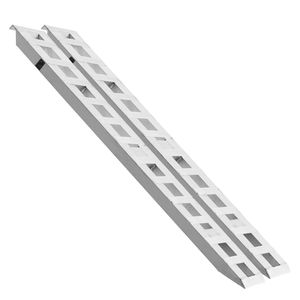 Set di 2 Rampe di Carico in Alluminio Resistente 72 X 15 Pollici, Rampe per Rimorchio con Piastre Antiscivolo, Capacità Combinata 6000 Libbre - Product Image 1